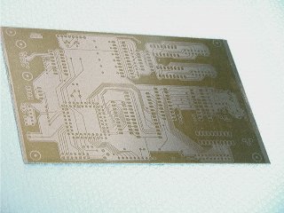 Platine nach dem Entwickeln