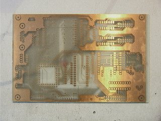 Platine nach dem Ätzvorgang