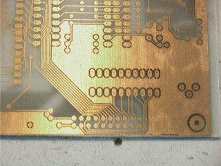 Platine nach dem Ätzvorgang