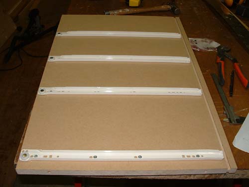 Schienen für die Schubladen